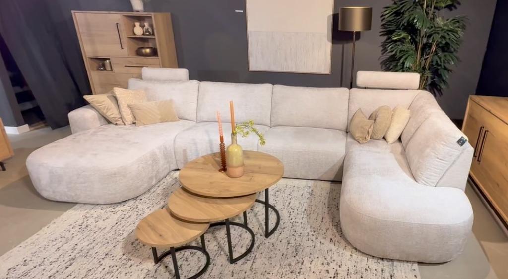 Moraira elementenbank, comfort & kwaliteit, 5 jaar Garantie., Huis en Inrichting, Ophalen, Leer, Hoekbank, Nieuw