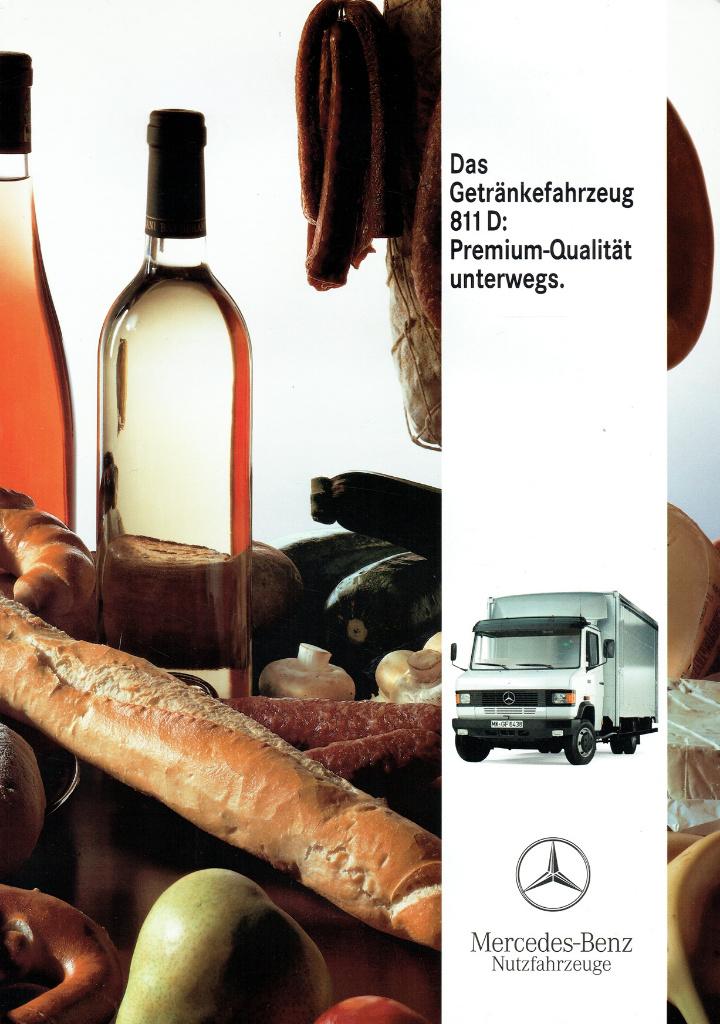 Folder Mercedes-Benz 811 D Getränkefahrzeug (1992), Verzenden, Gelezen, Mercedes