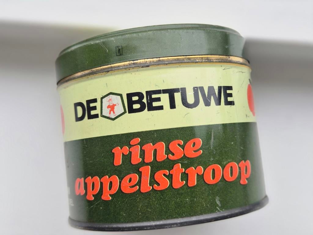 De Betuwe Tiel Appelstroop blik, Ophalen of Verzenden, Gebruikt, Overige