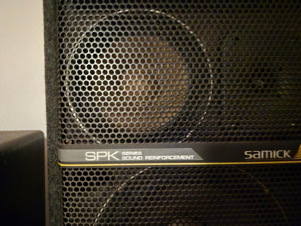 Samick SPK Series geluidsboxen van 150 tot 300 watt, Gebruikt, 120 watt of meer, Front, Rear of Stereo speakers, Ophalen