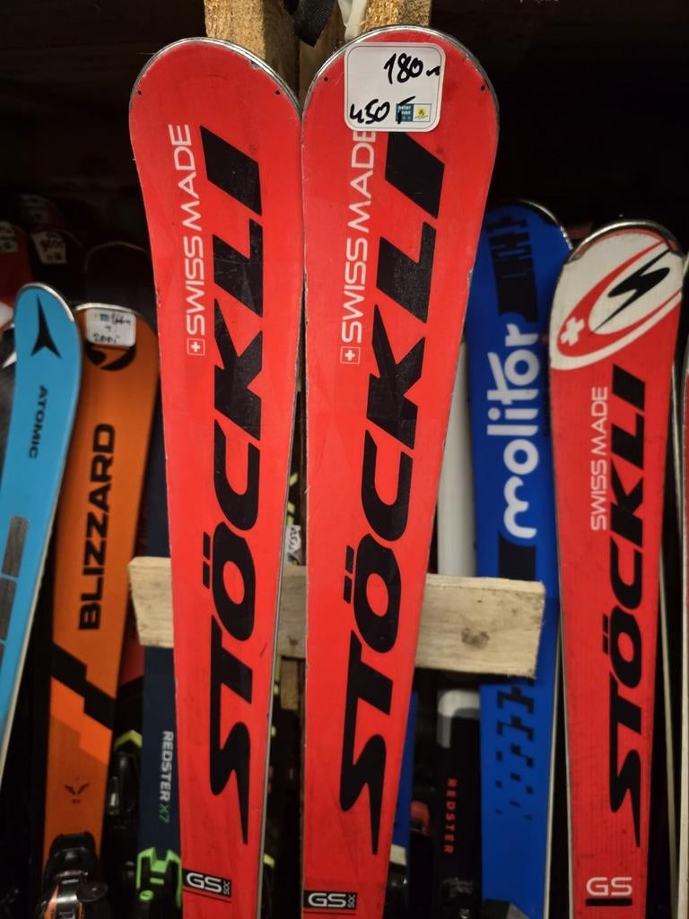 180cm STOCKLI LASER GS SWISS GEMAAKT, Overige merken, 180 cm of meer, Ophalen of Verzenden, Zo goed als nieuw