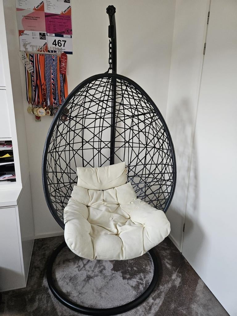 Hangstoel Swing, Ophalen, Gebruikt, Stof, Zwart