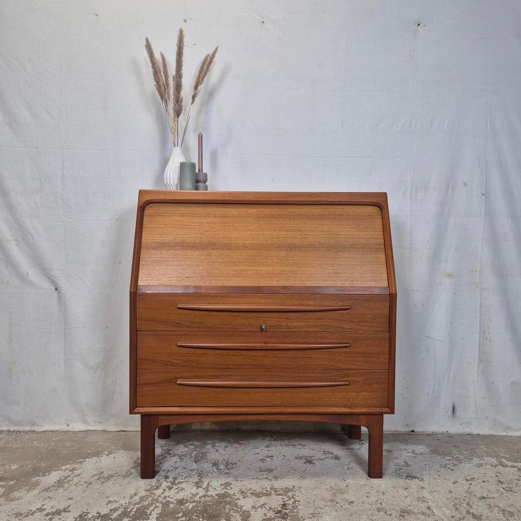 Bernhard Pedersen & Søn, vintage Deense secretaire, kaptafel, Ophalen, Bernhard Pedersen & Søn, Nvt, Nvt