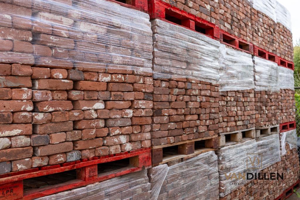Oude vormbak metsel bakstenen rood bruin 270M2 21.5 x 5.5, Ophalen of Verzenden, Gebruikt, Bakstenen