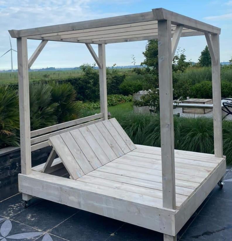 Douglas/steigerhout tuin lounge bed strand bed cabana, Ophalen of Verzenden