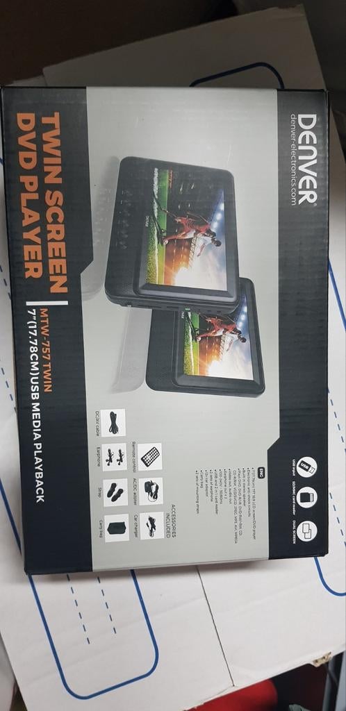 Denver Twin Screen DVD Speler - Draagbaar!, Audio, Tv en Foto, Dvd-spelers, Nieuw, Dvd-speler, Overige merken, Draagbaar, Ophalen of Verzenden