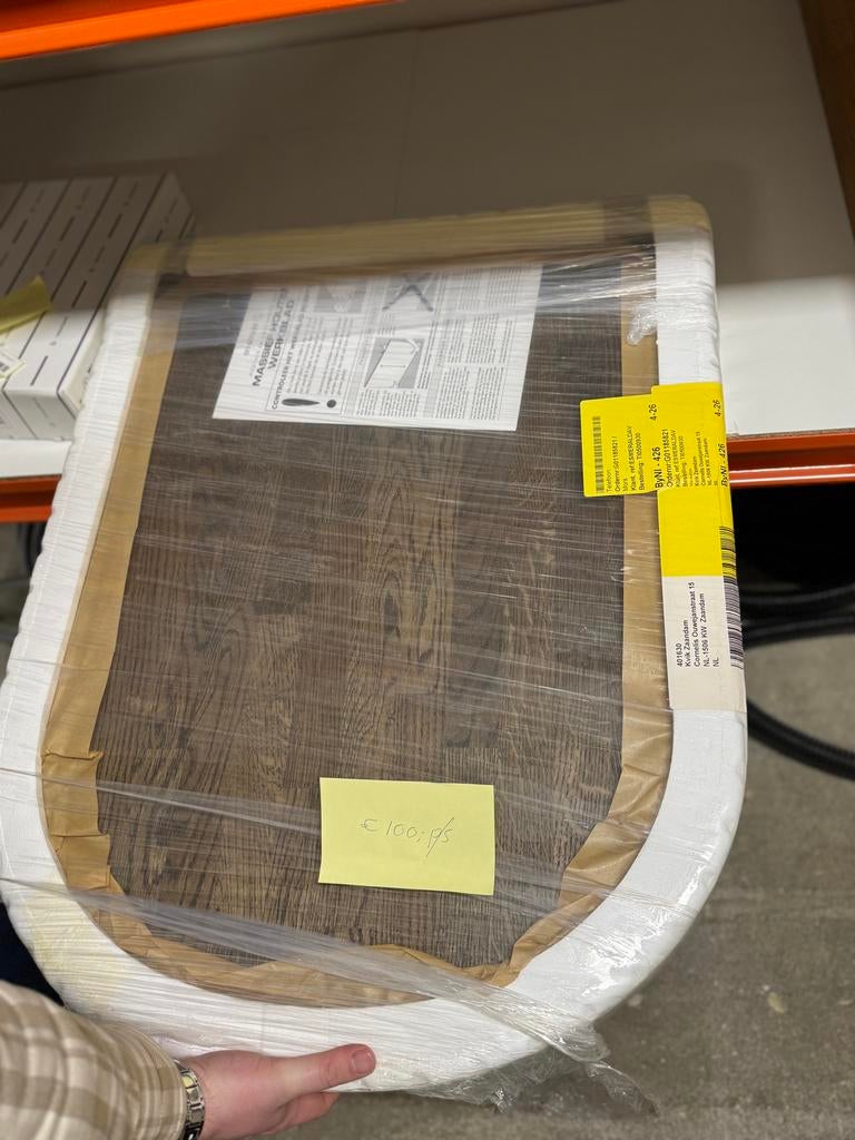 Massief Eiken Werkblad Reststuk - Nieuw in Verpakking, Huis en Inrichting, Ophalen, Nieuw, Eikenhout, Tafelblad