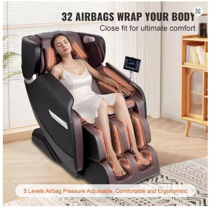 All-Inn Zero Gravity-Fauteuil Verwarmde Massage Fauteuil., Huis en Inrichting, Fauteuils, Nieuw, Kunststof, Leer, Metaal, Overige materialen