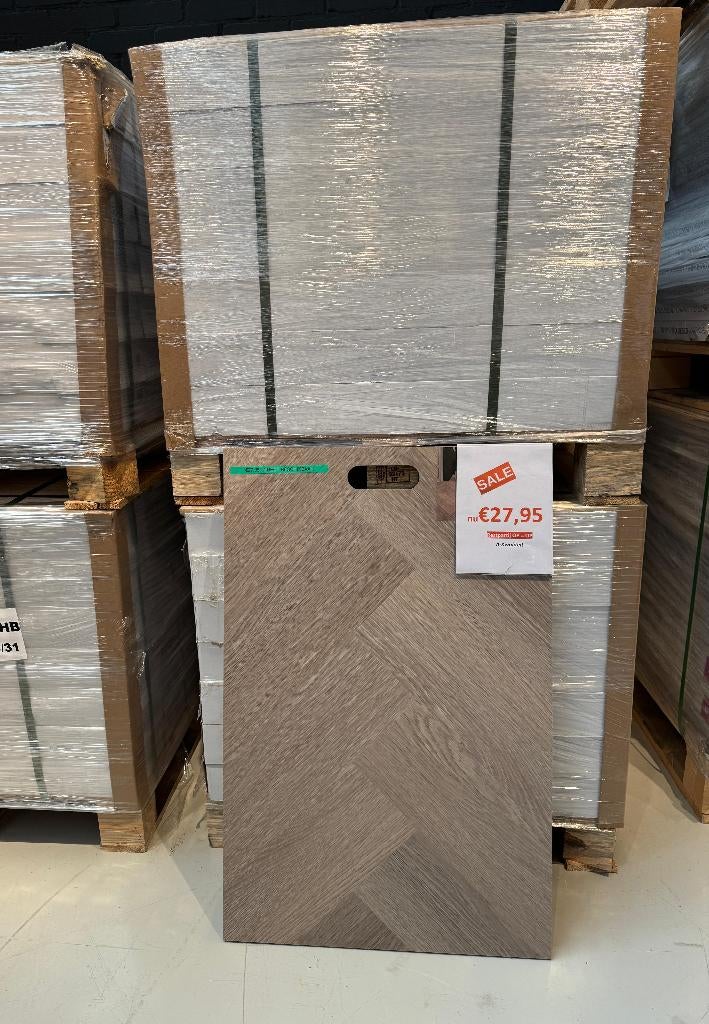 Direct ophalen | PVC Vloer klik visgraat pallets |Utrecht, Huis en Inrichting, Stoffering | Vloerbedekking, 75 m² of meer, 4131 NH