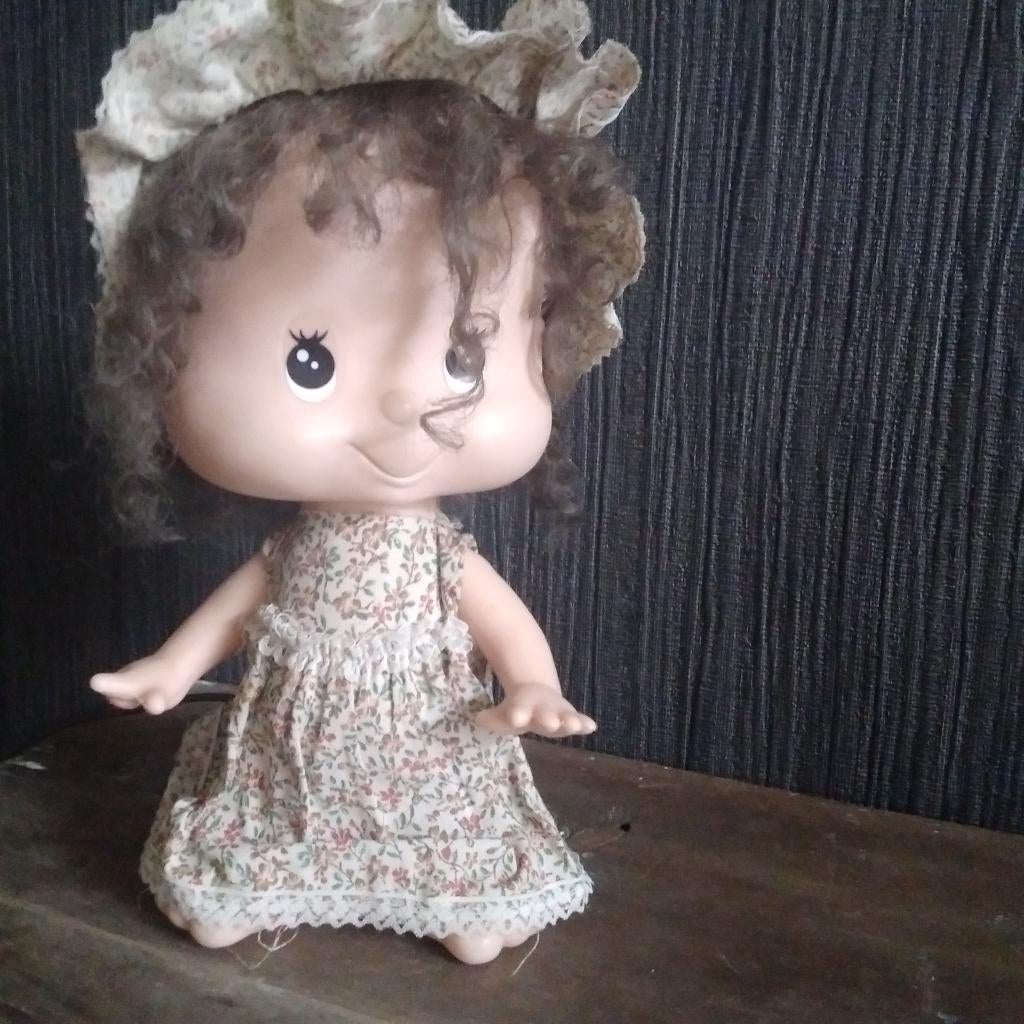 Prachtige vintage nachtlampje popje met wiebelhoofdje, Verzenden