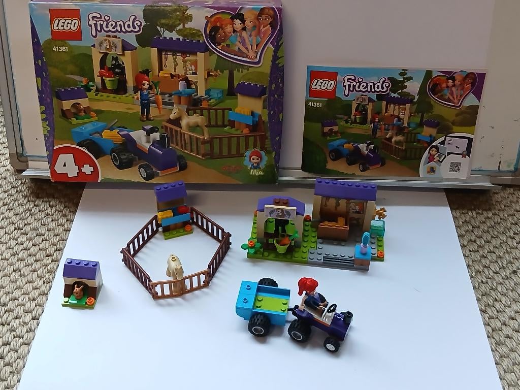 Lego Friends 41361 Mia's veulenstal, Ophalen of Verzenden, Zo goed als nieuw, Complete set, Lego