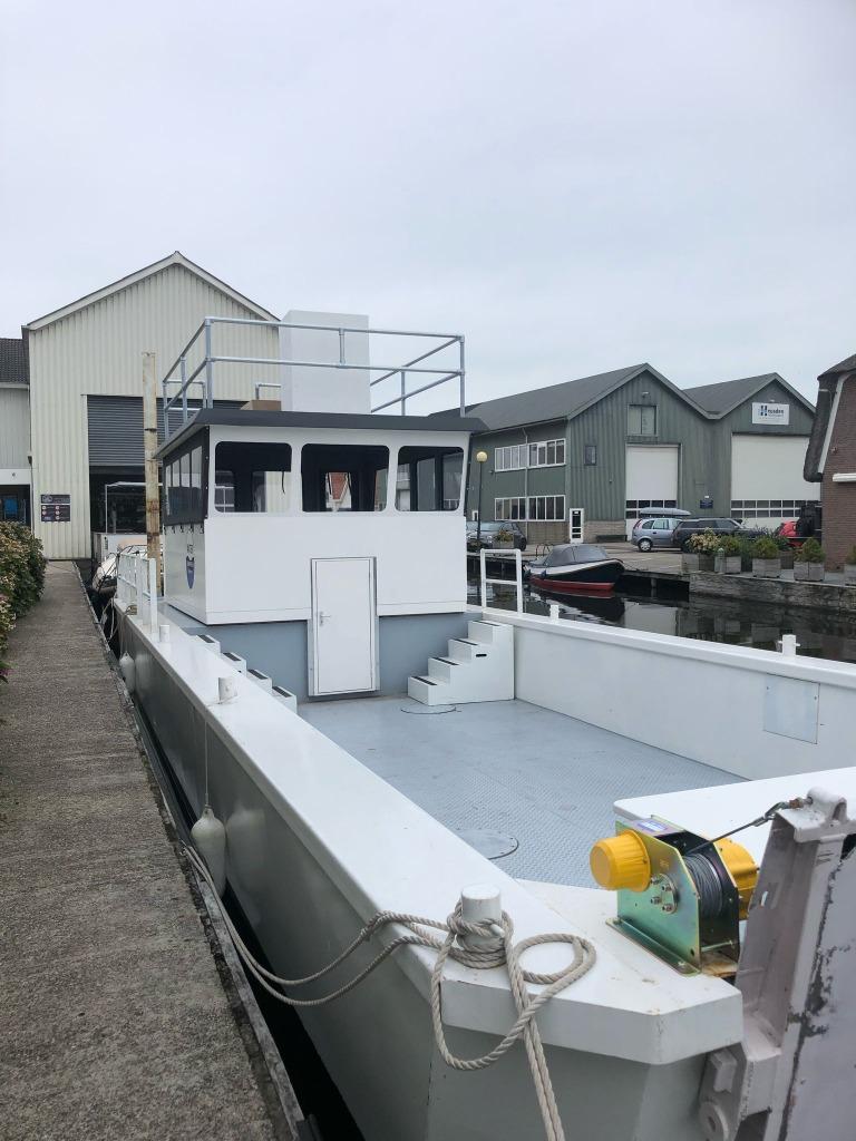 elektrisch werkschip, ponton, landingsvaartuig., Ophalen, Gebruikt, Minder dan 100 pk, Ponton