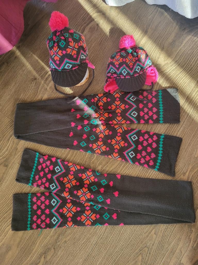 Leuke Tweeling Winterset Muts Sjaal, Kinderen en Baby's, Babykleding | Mutsen, Sjaals en Wanten, Maat 62, Ophalen of Verzenden