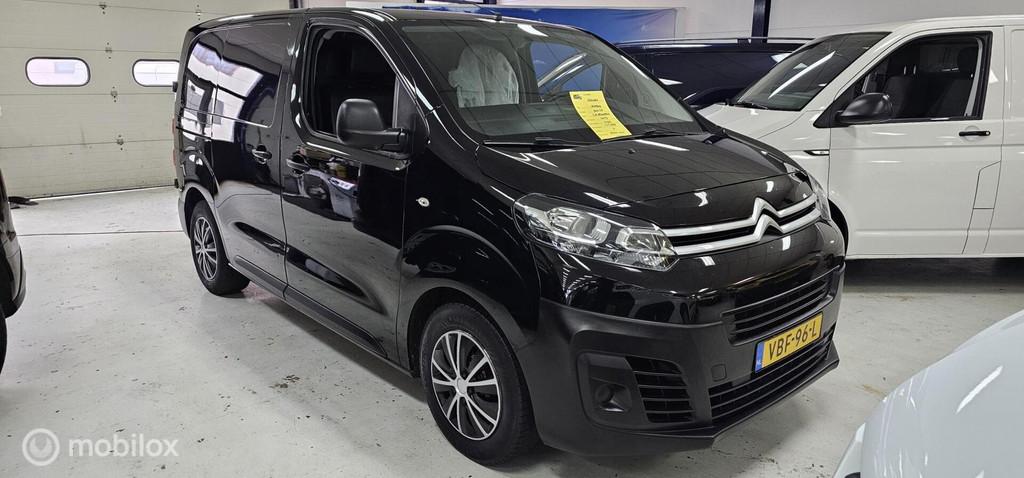 Citroen Jumpy 1.6 BlueHDI Airco Cruise Radio 3pers Euro 6, Auto's, Euro 6, Citroën, Zwart, Origineel Nederlands