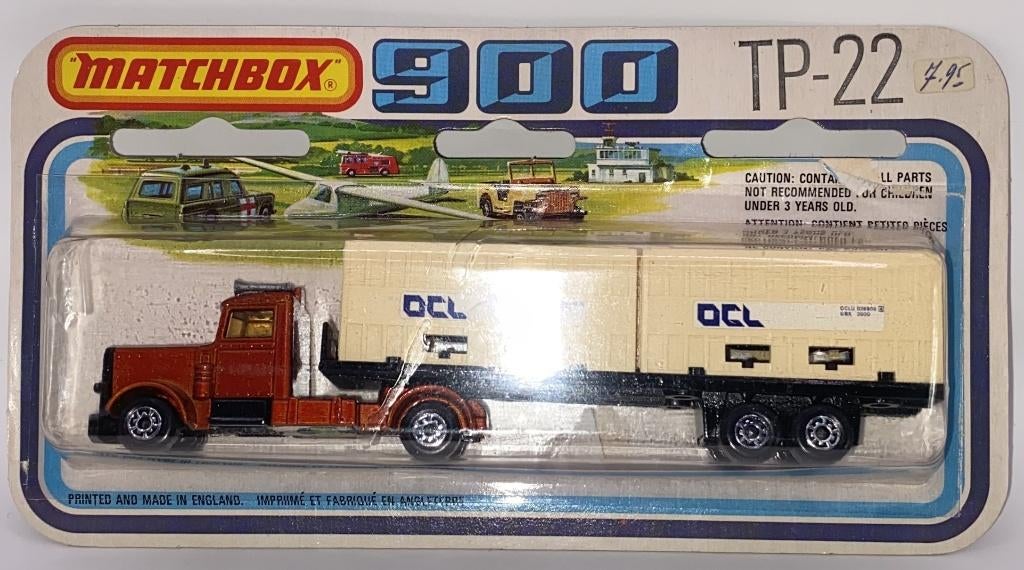 Matchbox TP22A-2 Peterbilt OCL metallic oranjebruin, Ophalen of Verzenden, Zo goed als nieuw, Bus of Vrachtwagen