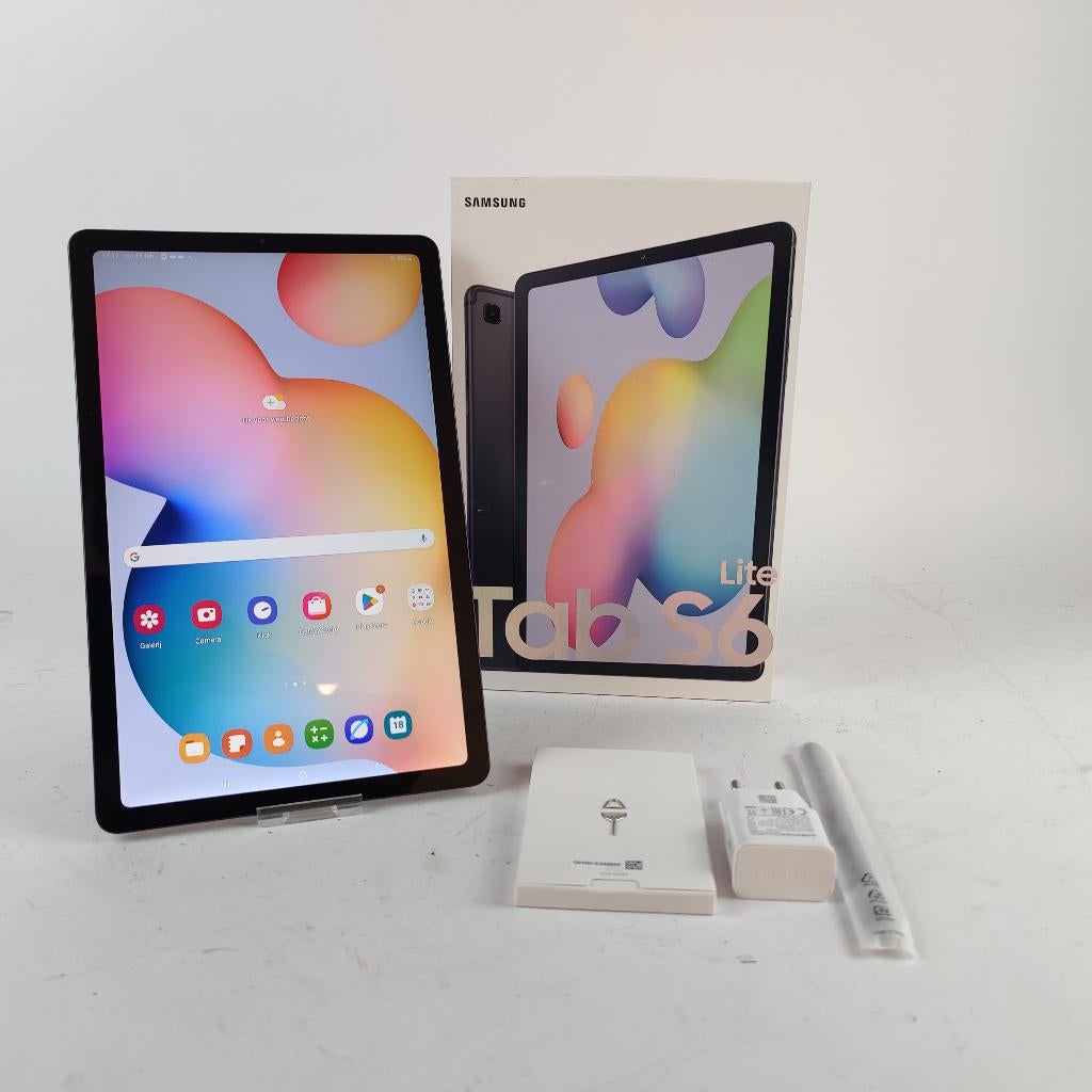 Samsung Galaxy Tab S6 lite 64GB wifi met doos en pen €159.99, 10 inch, Bescherming voor- en achterkant, Ophalen of Verzenden, Zo goed als nieuw