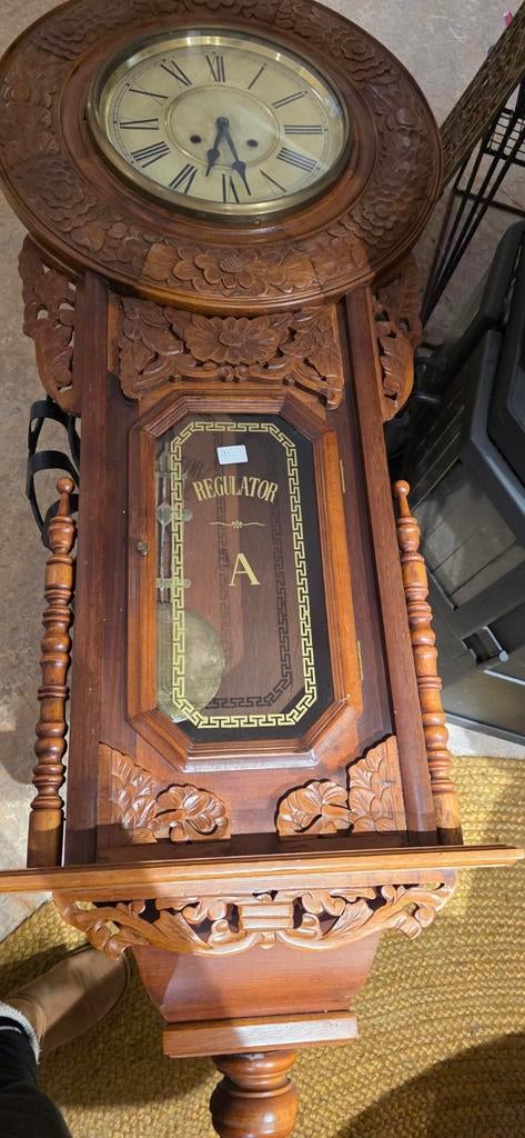 Antieke Regulator Wandklok, Ophalen