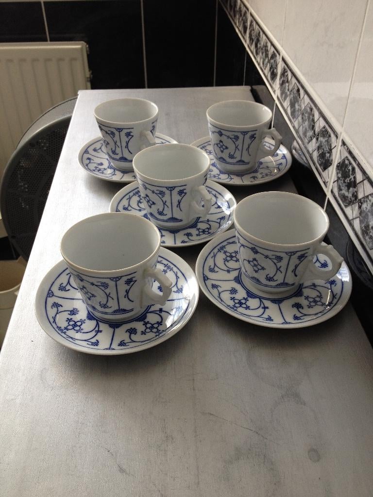 Jager Eisenberg | Blau Saks | Vintage | 5 kop en schotels, Ophalen of Verzenden