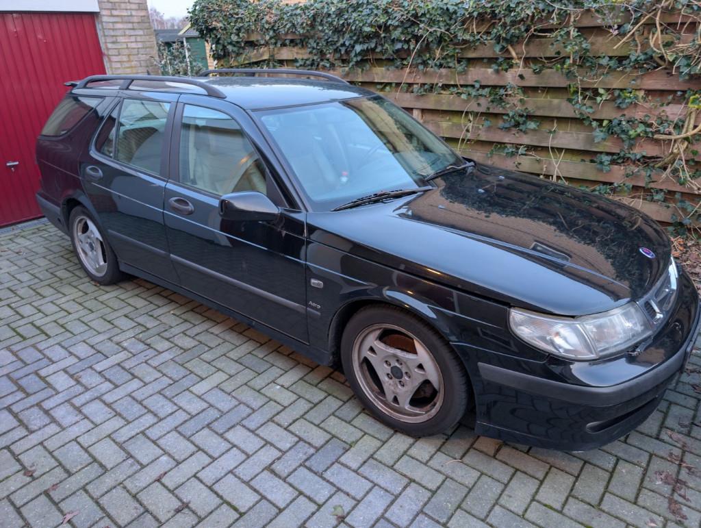 Saab 9‑5 Aero AUT 2001 – Rijdend – LPG – Veel onderhoud, Auto's, Saab, Particulier, Saab 9-5, ABS, Airbags, Centrale vergrendeling
