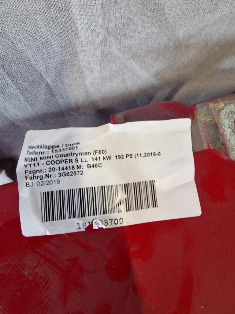 Mini Countryman Achterklep (F60) Cooper S, Gebruikt, Achterklep, Ophalen of Verzenden, Mini