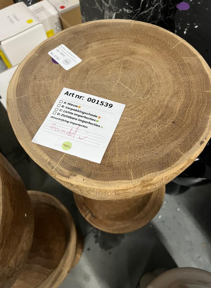 Pols Potten bijzettafel Tip Tap hout | Van €600, nu, Huis en Inrichting, Tafels | Bijzettafels, 45 tot 60 cm, Minder dan 55 cm