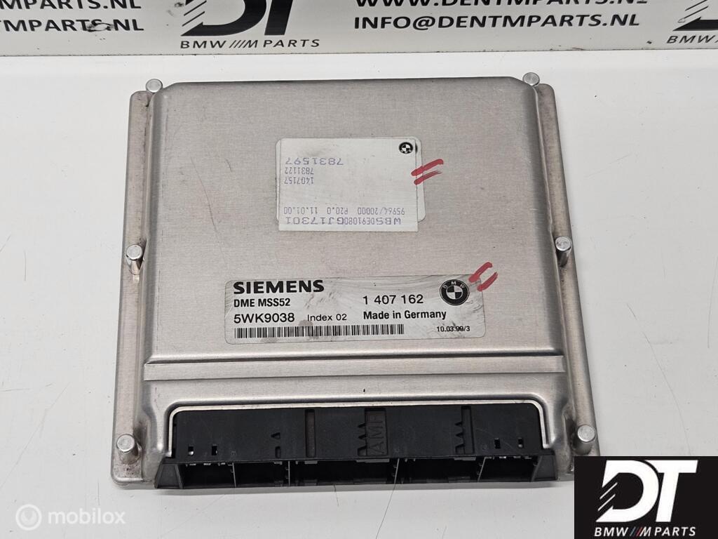 DME ECU MSS52 BMW M5 E39 S62 V8 S62B50 12141407162, Gebruikt, Ophalen of Verzenden, BMW, BMW