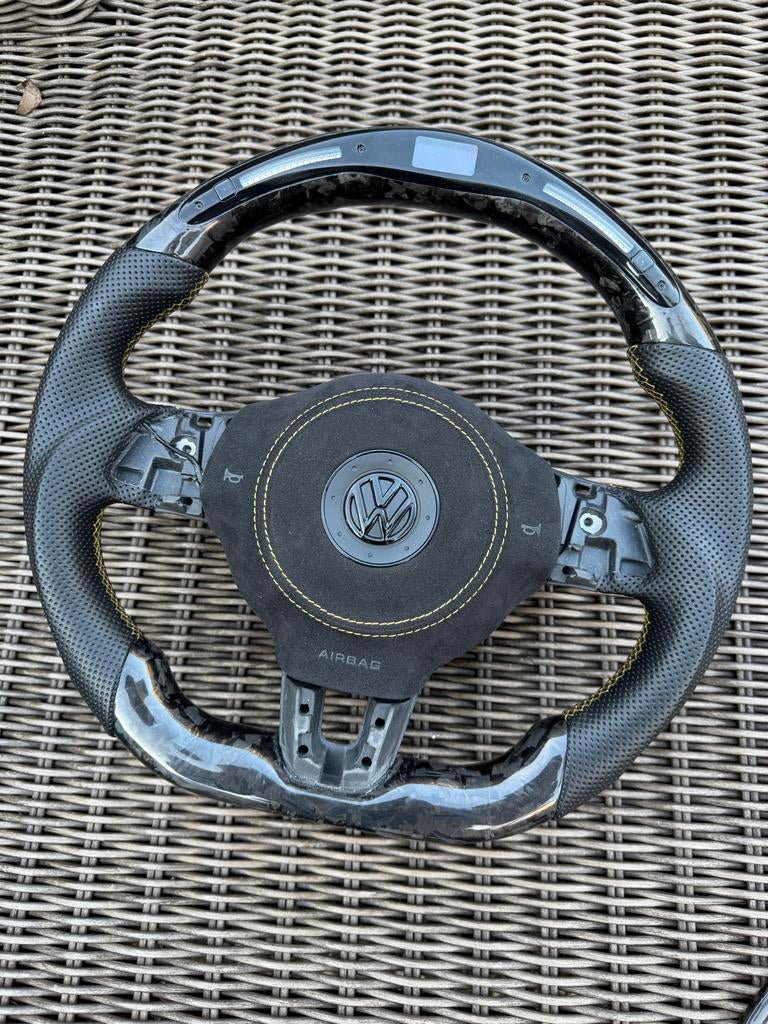 VW Golf 6 Stuur Forged Carbon + LED, Ophalen of Verzenden, Gebruikt, Volkswagen