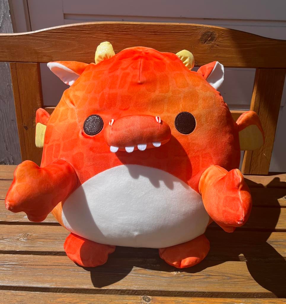 XL Zuru Snackles knuffel draak 45 cm, Kinderen en Baby's, Speelgoed | Knuffels en Pluche, Ophalen of Verzenden