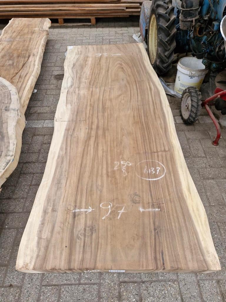 suar tafelbladen en schijf, Huis en Inrichting, Tafels | Eettafels, Ophalen, 100 tot 150 cm, Vijf personen of meer, Rechthoekig