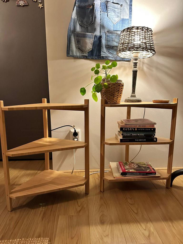 RAGRUND Bamboo corner shelf IKEA, Ophalen of Verzenden, Zo goed als nieuw