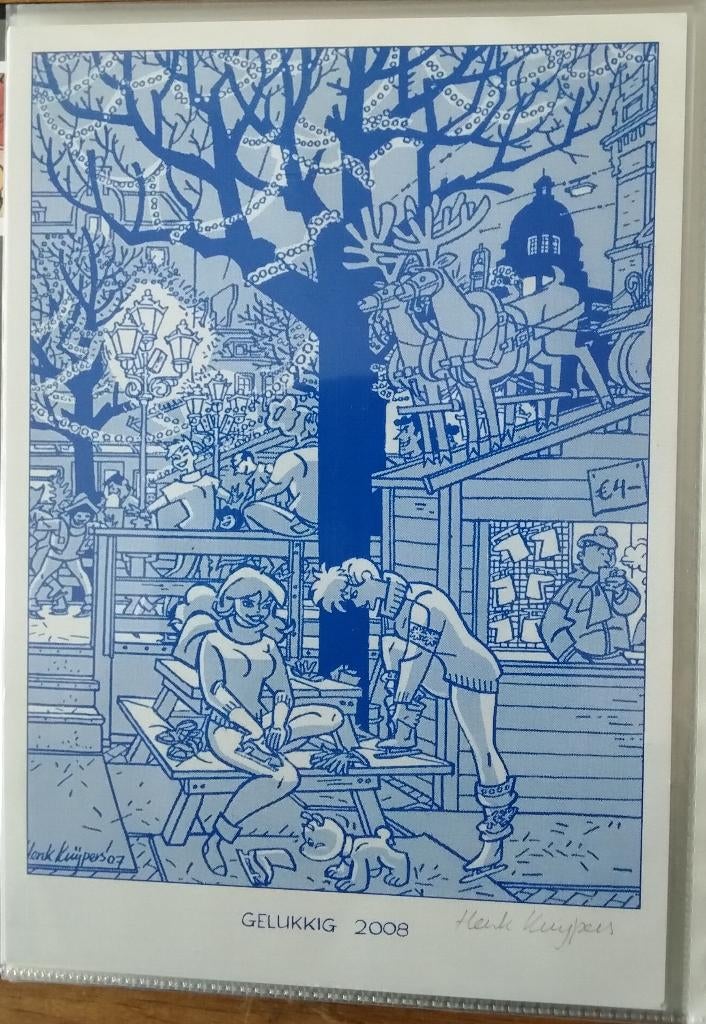 Franka Kerst / Nieuwjaarskaart 2008  (Henk Kuipers), Verzamelen, 1960 tot 1980, Nieuw, Ophalen of Verzenden, Prent