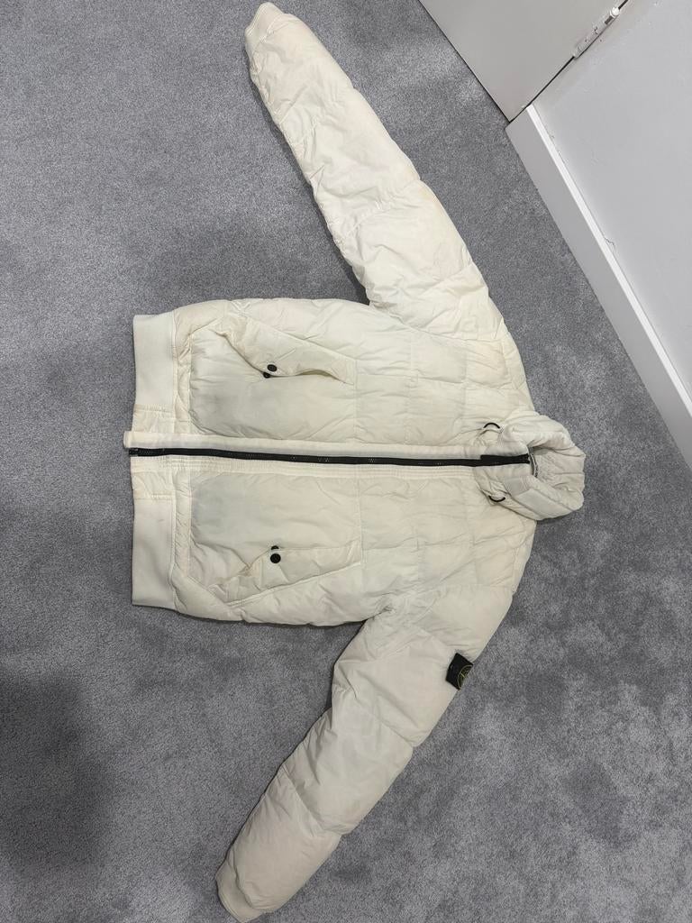 Stone Island Winterjas Maat M, Ophalen of Verzenden, Zo goed als nieuw, Maat 48/50 (M), Wit