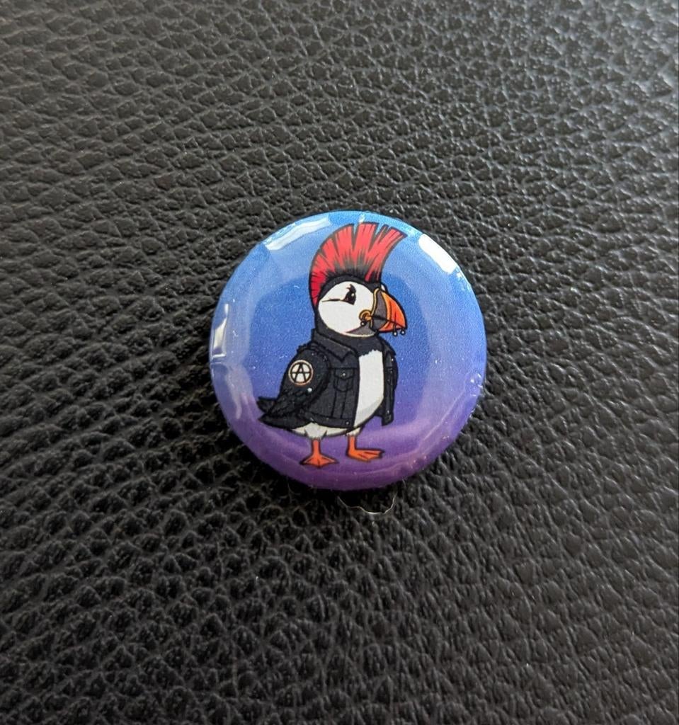 Punk Papegaaiduiker Button / Pin, Ophalen of Verzenden, Nieuw, Dier of Natuur, Button