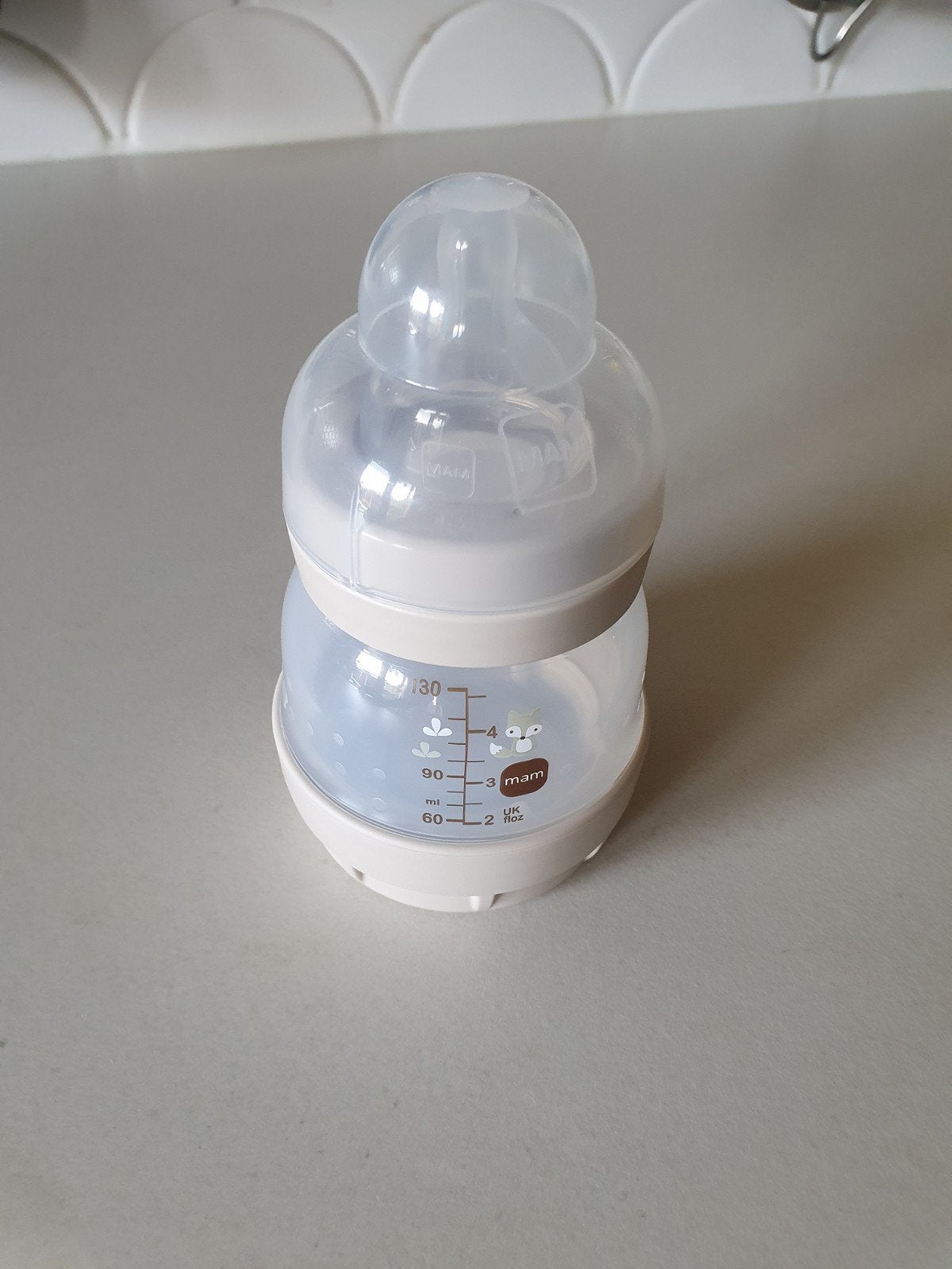 MAM Babyfles 130ml - Zo goed als nieuw, Ophalen, Zo goed als nieuw, Babyfles, Overige merken