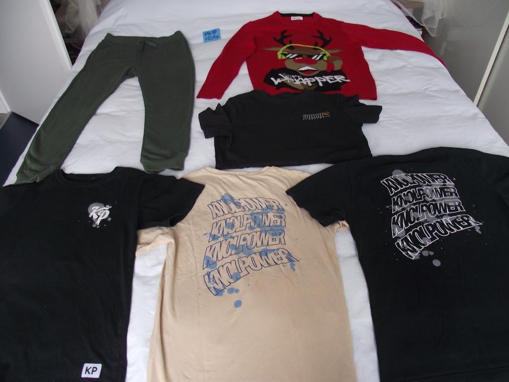 7 kledingpakket jongens broek pyjama T-shirt 158-164 ook p s, Kinderen en Baby's, Kinderkleding | Maat 158, Zo goed als nieuw
