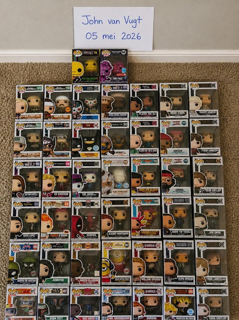 Grote collectie 44 Funko Pop! figuren - Diverse series, Verzamelen, Poppetjes en Figuurtjes, Zo goed als nieuw, Ophalen