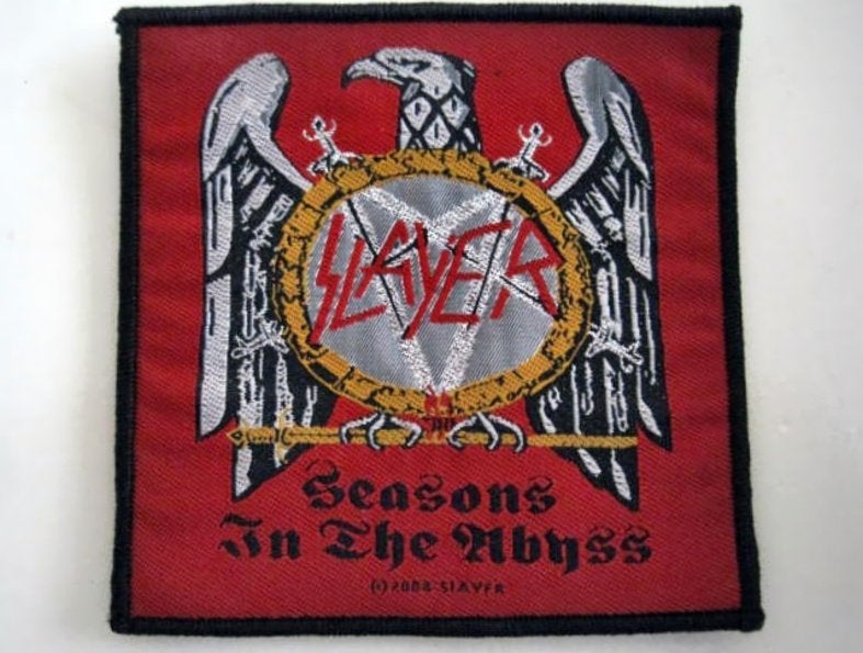 SLAYER prachtige  seasons in the . 56 2004   9.5x10 cm metal, Verzenden, Nieuw, Kleding
