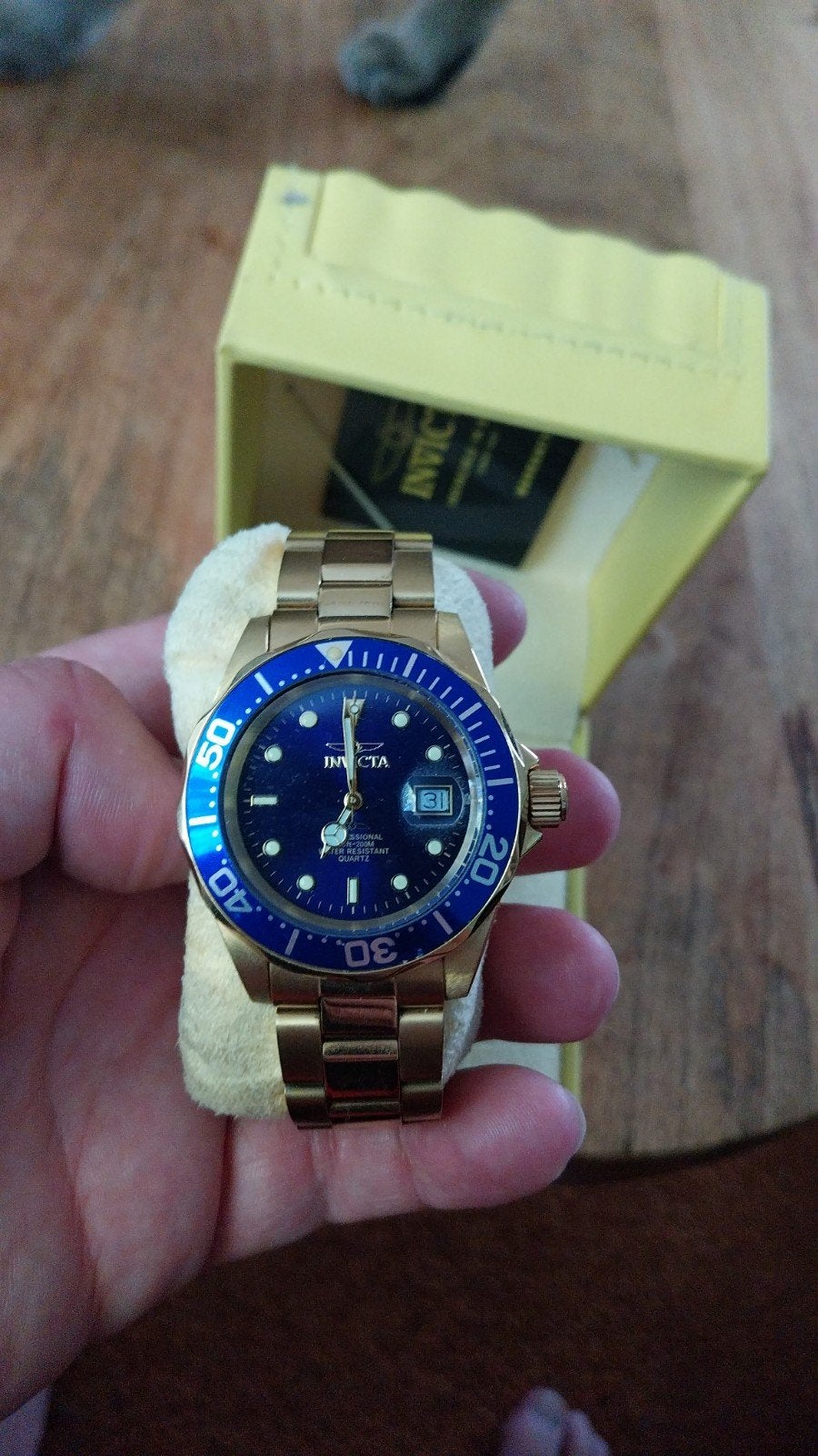Invicta horloge zo goed als nieuw €250 nieuwprijs, Verzenden, Zo goed als nieuw, Zwart, Jongen of Meisje