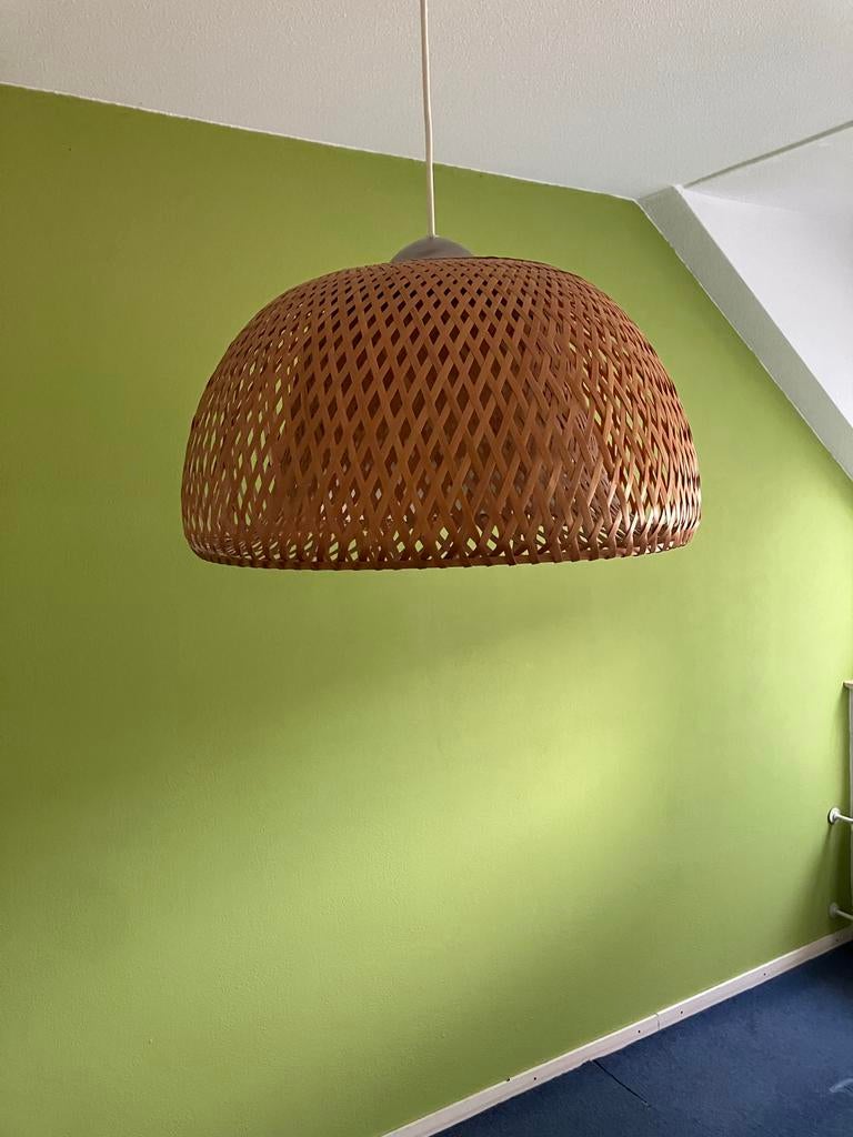 Rotan hanglamp, Ophalen, Zo goed als nieuw, Overige materialen, Minder dan 50 cm