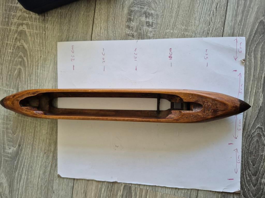 Antieke houten weefspoel - decoratief object, Ophalen of Verzenden