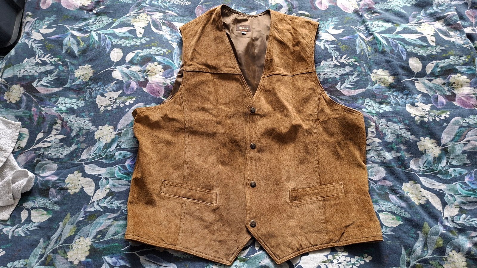 Pioneer Suede heren gilet leder 3xl, Ophalen of Verzenden, Zo goed als nieuw