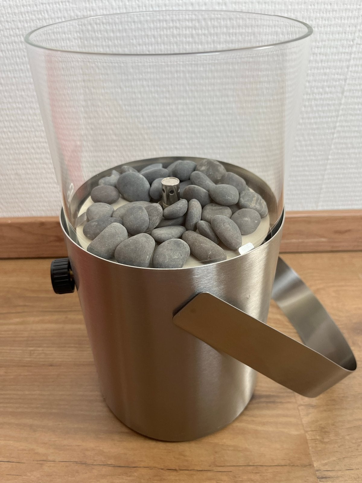 sfeerhaardje met kiezelstenen, Verzenden, Zo goed als nieuw, Zilver, Metaal