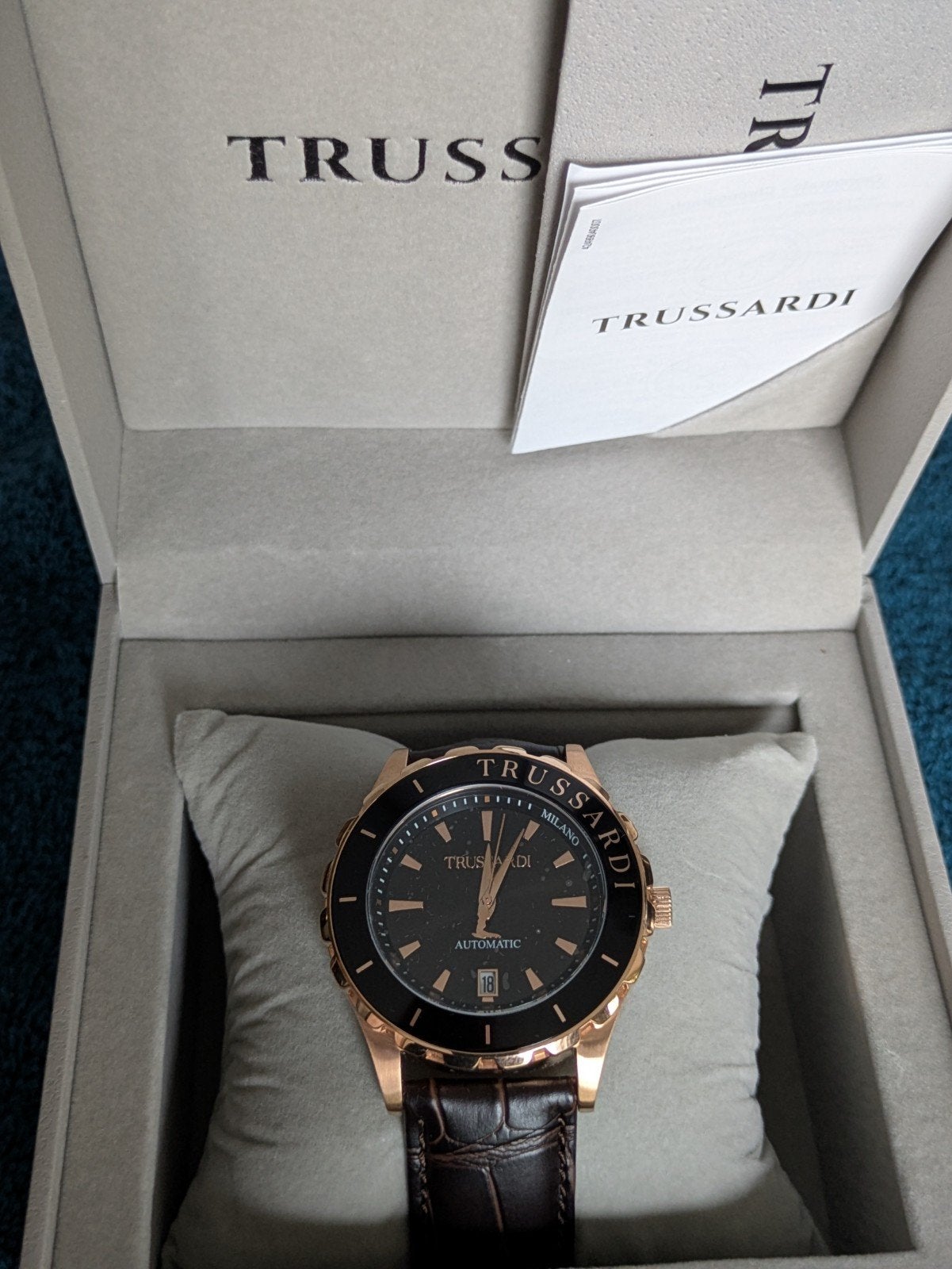 Trussardi Milano Automatisch Horloge - Nieuw, Overige merken, Overige materialen, Leer, Polshorloge