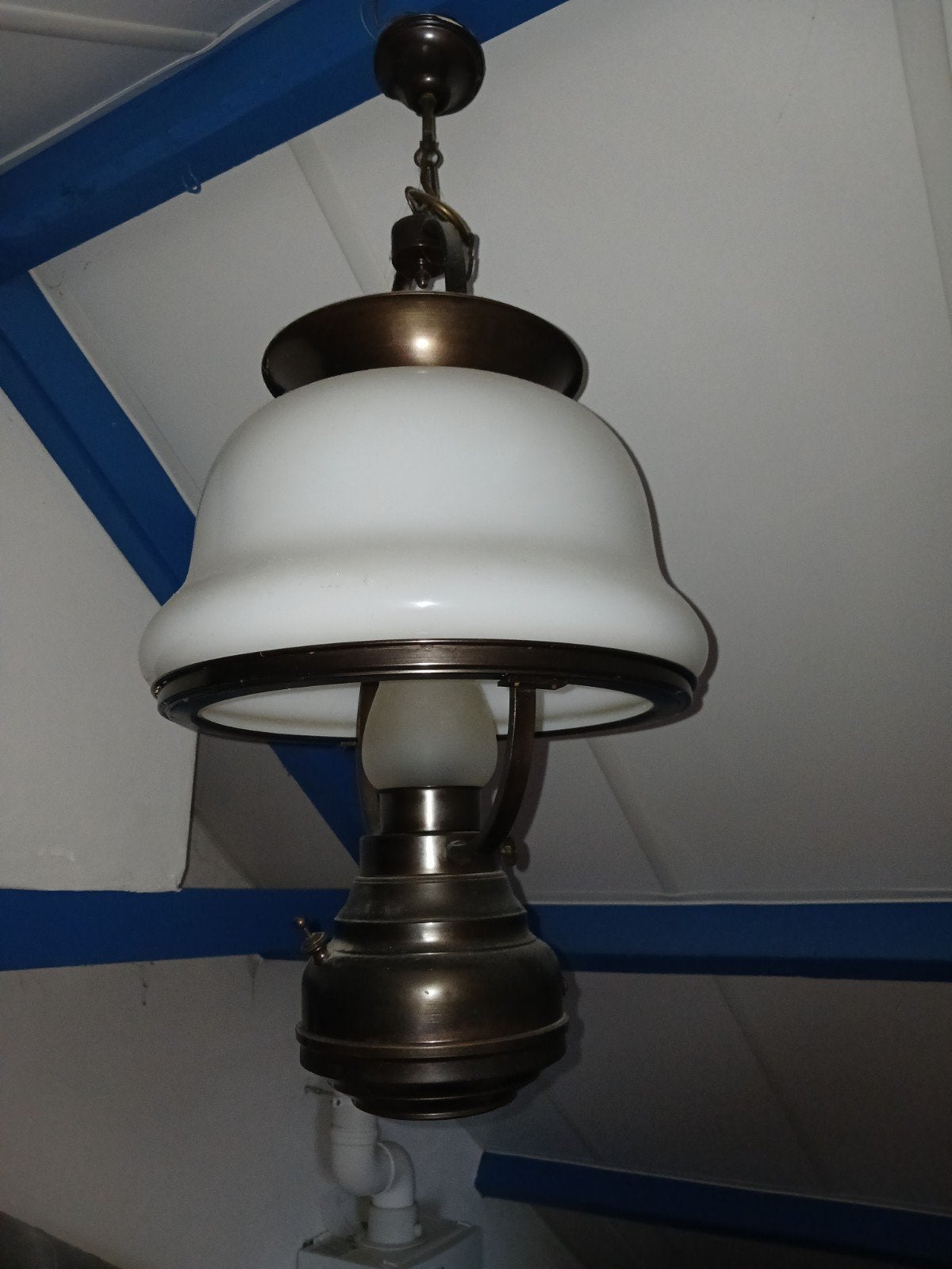hanglamp, Ophalen, Gebruikt, E27 (groot), Metaal
