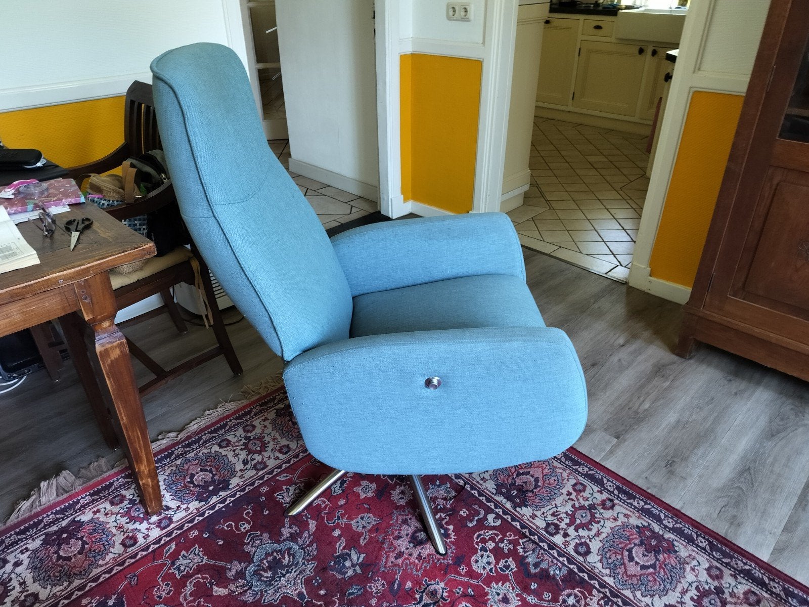 Relaxfauteuil., Ophalen, Gebruikt, 75 tot 100 cm, Stof