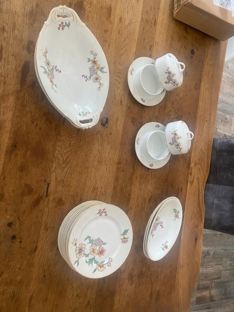 Vintage MZ Altrohlau CMR Servies met Bloemmotief, Antiek en Kunst, Ophalen of Verzenden