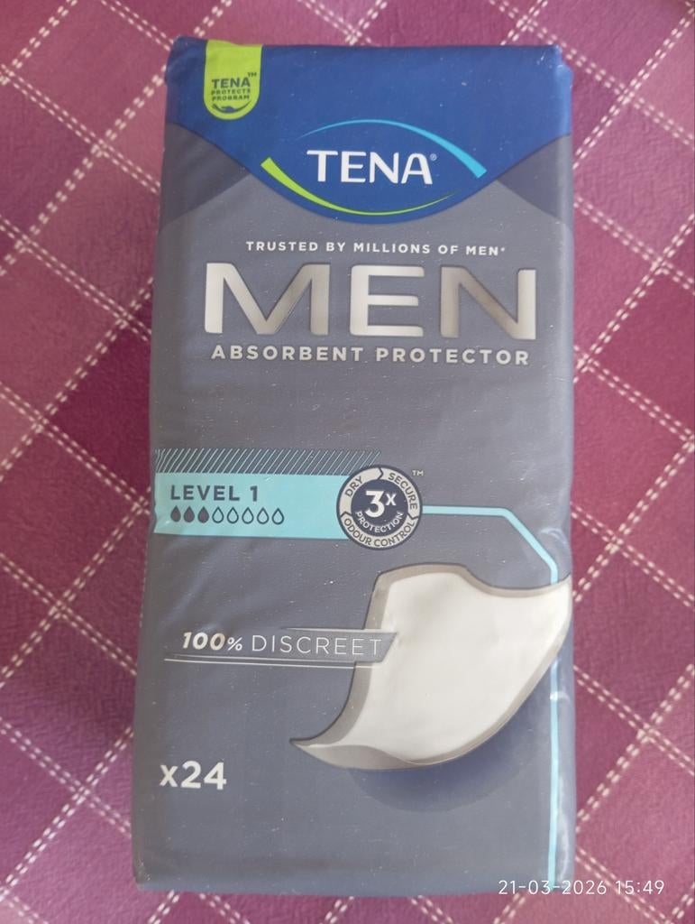 Tena for men 20+ stuks per pak €4,-, Ophalen of Verzenden, Nieuw