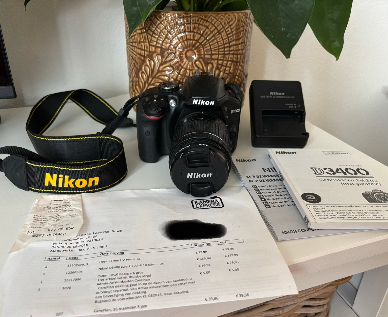 Spiegelreflexcamera Nikon D3400, Ophalen, Spiegelreflex, Zo goed als nieuw, Nikon