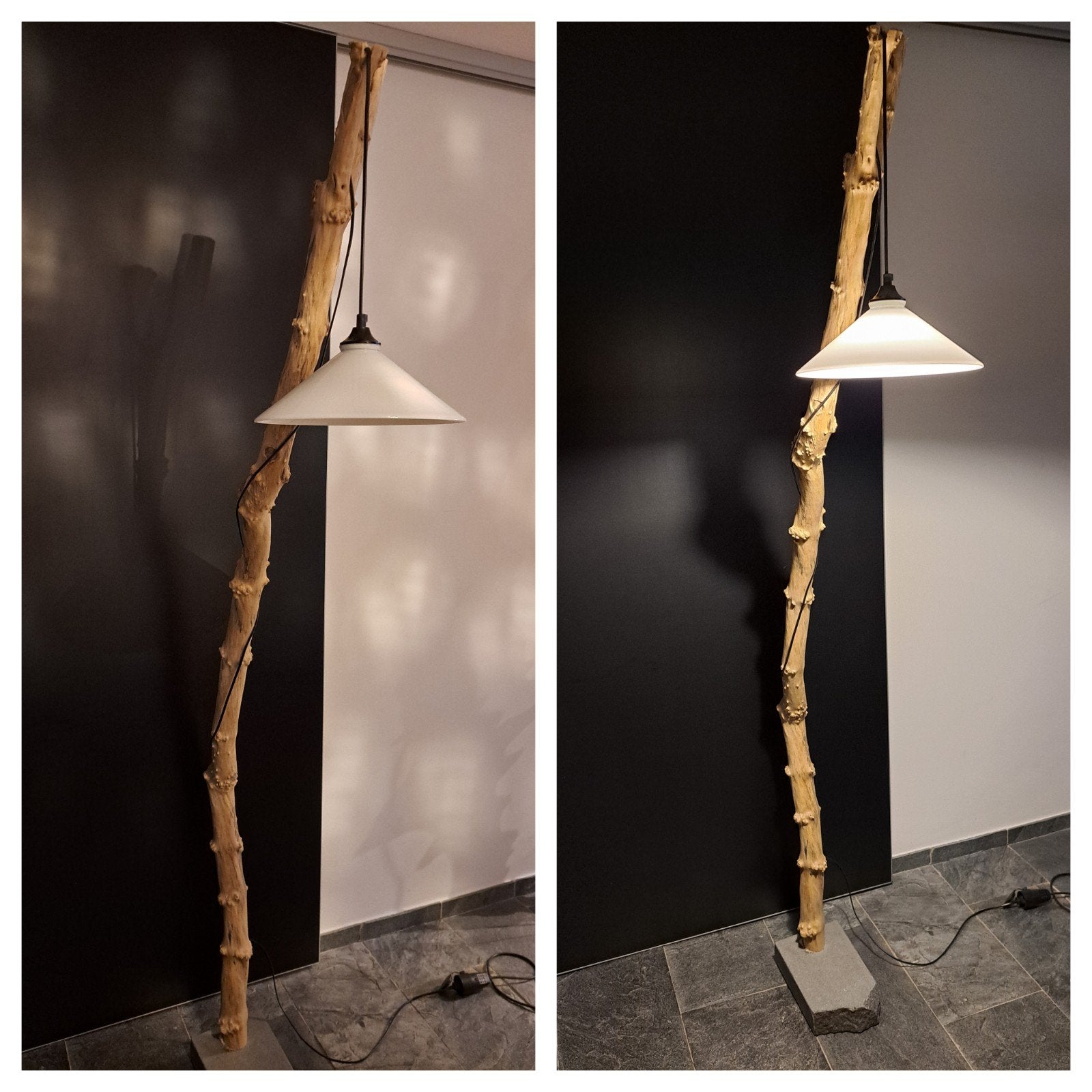 Staande lamp, Huis en Inrichting, Lampen | Vloerlampen, Ophalen, Zo goed als nieuw, Minder dan 100 cm