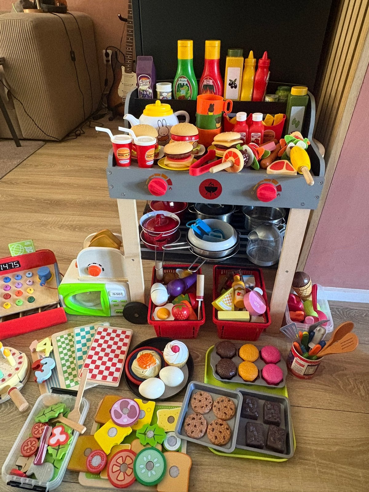 Speelkeuken/bbq/pizzaoven accessoires, Ophalen, Gebruikt, Hout, Speelkeuken-accessoire